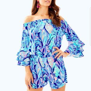 Lilly Pulitzer Calla Off Shoulder Romper
